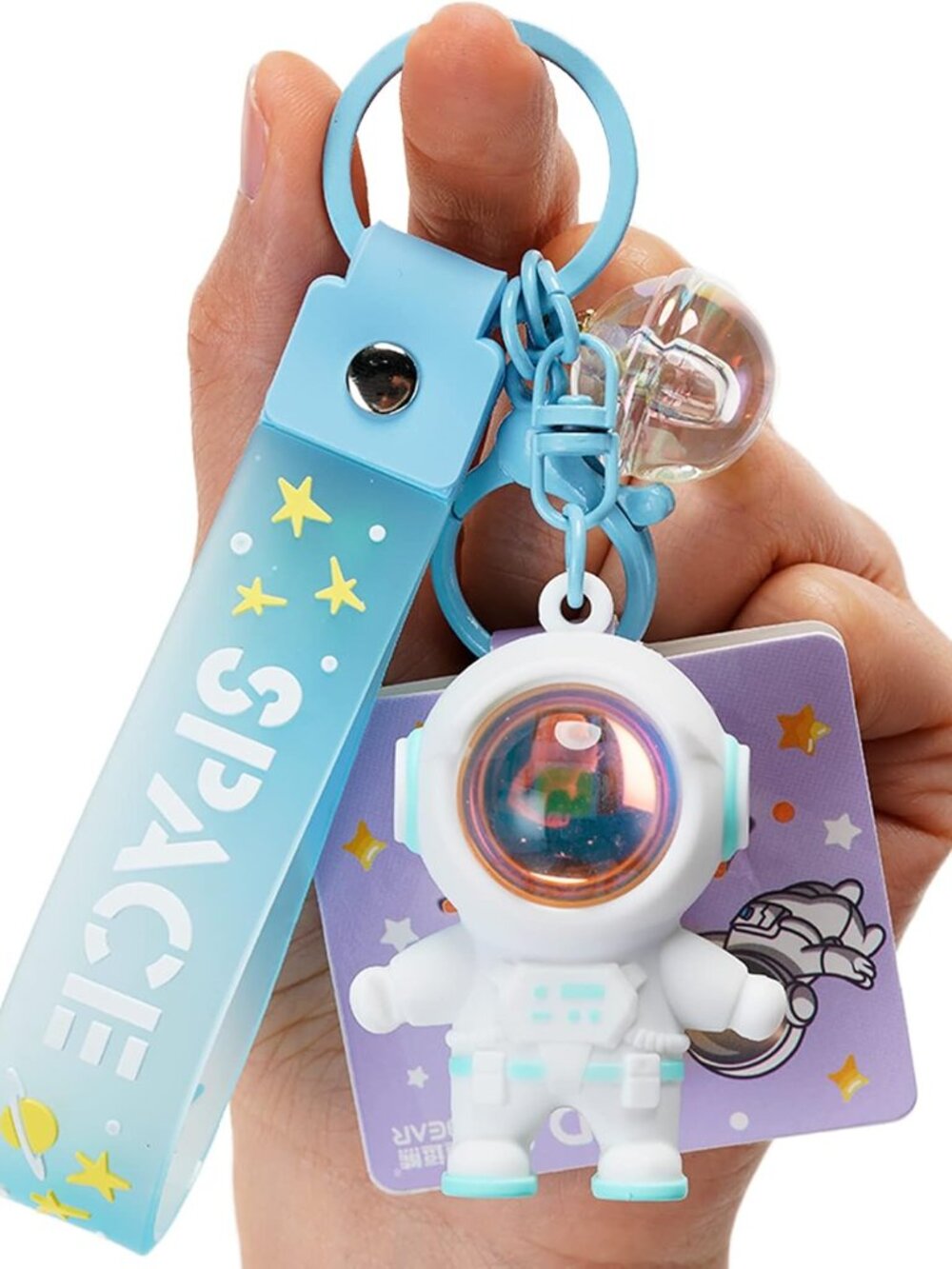 Astronaut Keychain, Cute Kawaii Anime Cool Keychains for Backpacks, Space Keycha